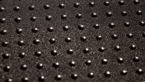 Schwarze Textilnoppensohle